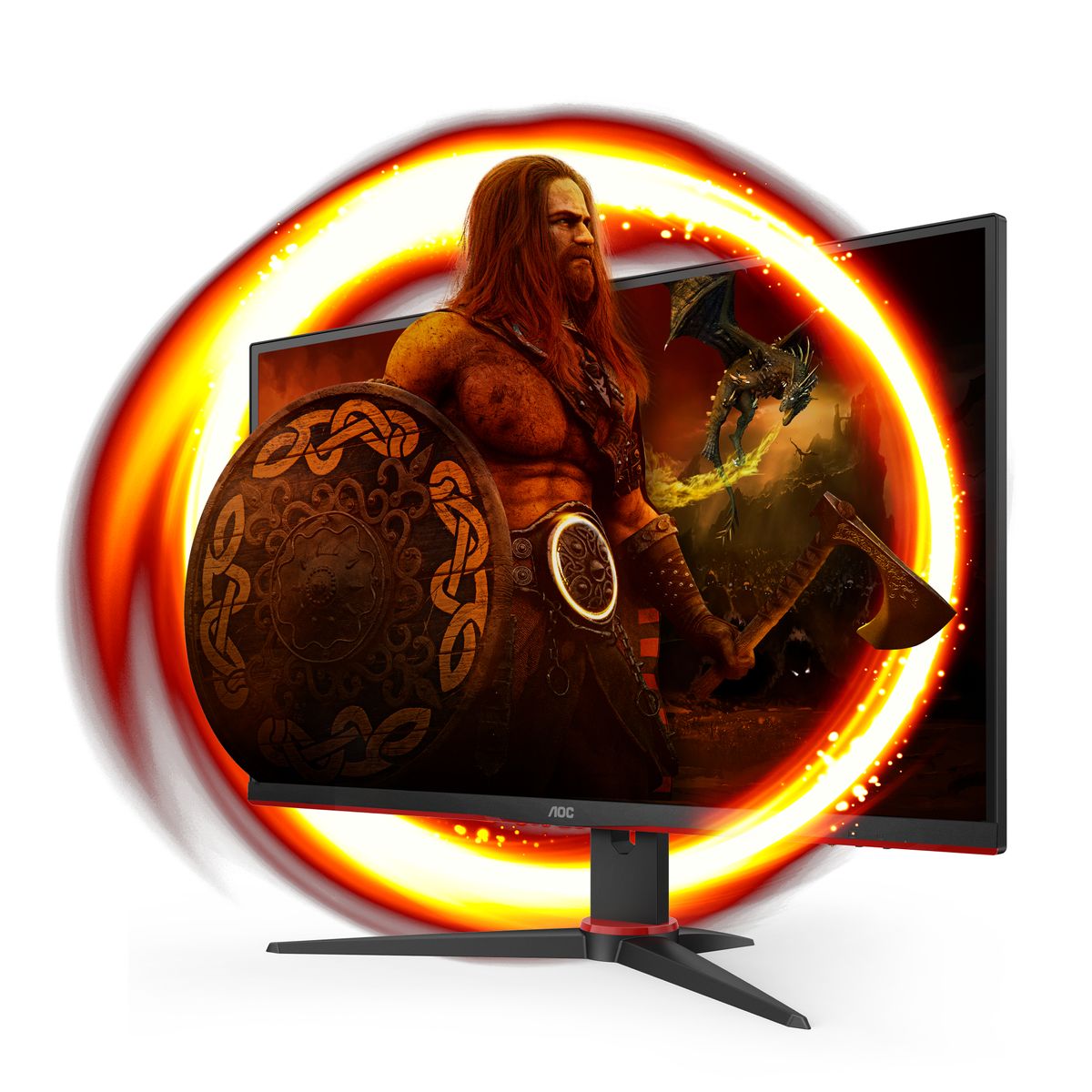 AOC G2 Q27G2E/BK Computerbildschirm 68,6 cm (27") 2560 x 1440 Pixel Quad HD Schwarz, Rot