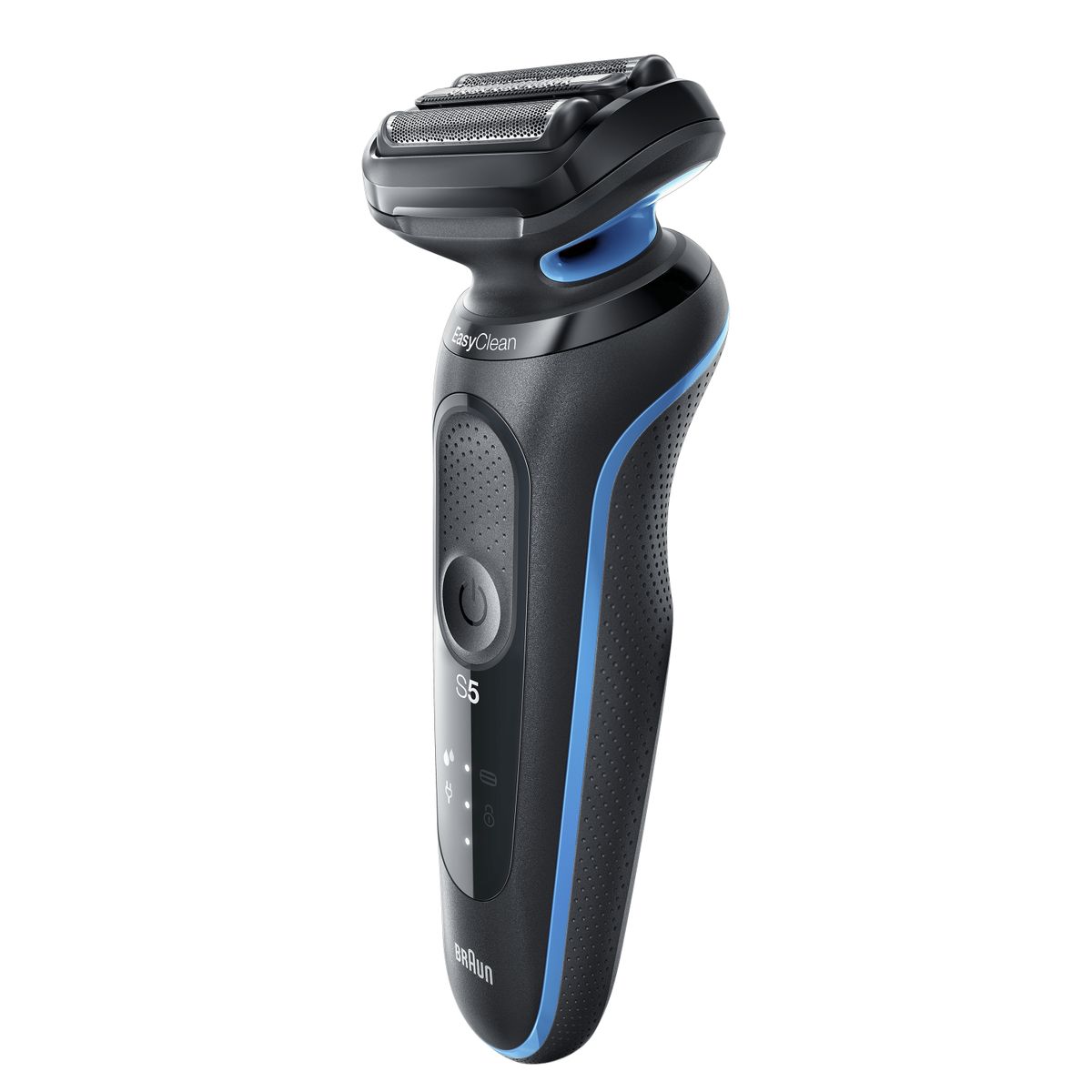 Braun Series 5s shaver men, electric shaver with 3 flexible blades, 50 min run time, EasyClick attachments, Wet&Dry, B1000s, blue Single