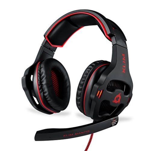 Klim Mantis 7.1 Surround Sound USB Gaming Headset für PC PS4* PS5* schwarz rot