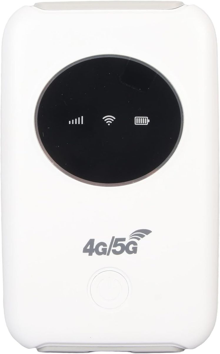 Annadue Annadue48x6d09myk 4G LTE USB Mobiler Router, Entsperrter Hotspot mit SIM-Kartensteckplatz, bis zu 10 Geräte, 300 Mbit/s, Tragbarer WLAN-Router, Weiß