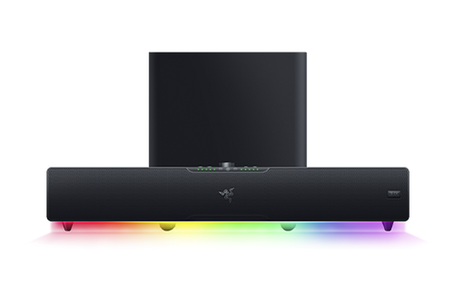 Razer Leviathan V2 Pro Gaming Soundbar + Subwoofer AI-Powered Beamforming 2.1 Surround BT USB Chroma RGB for PC Black EU