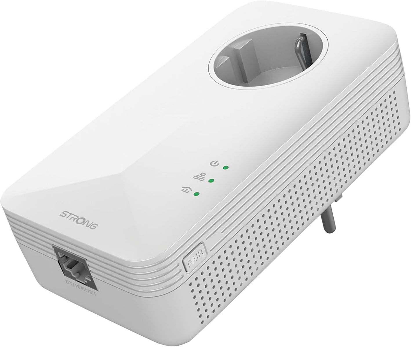 STRONG Powerline 1000 Triple Pack, PowerLAN-Adapter Set mit 3 Stück, 100 Mbit/s, Hochgeschwindigkeits-Netzwerk für das ganze Haus, Ethernet LAN Anschluss, Internetverbindung über Steckdose