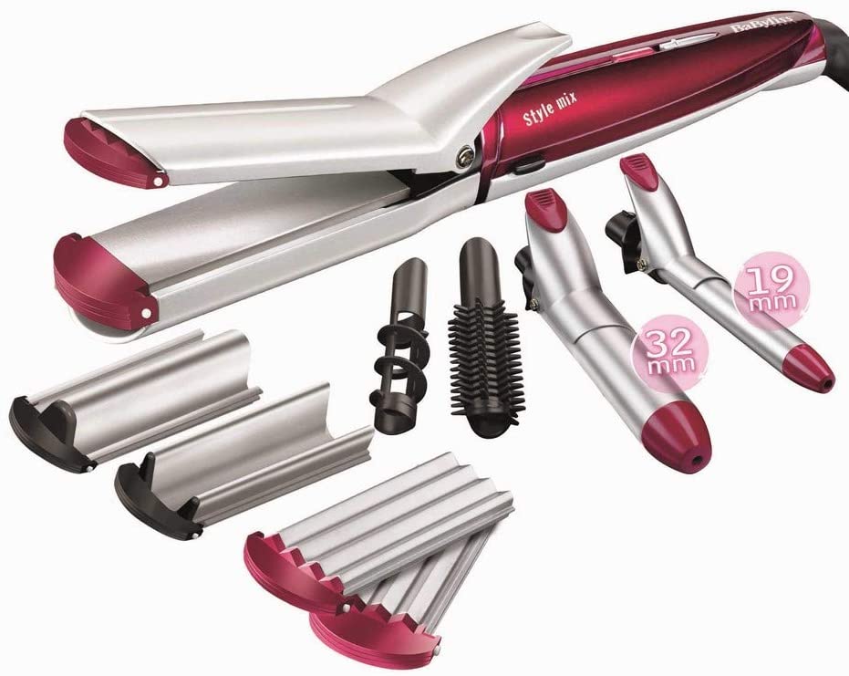 BaByliss Style Mix Multistyler 10-in-1 Curl, Straighten, Crepe, Deep Waves Interchangeable Attachments MS22E