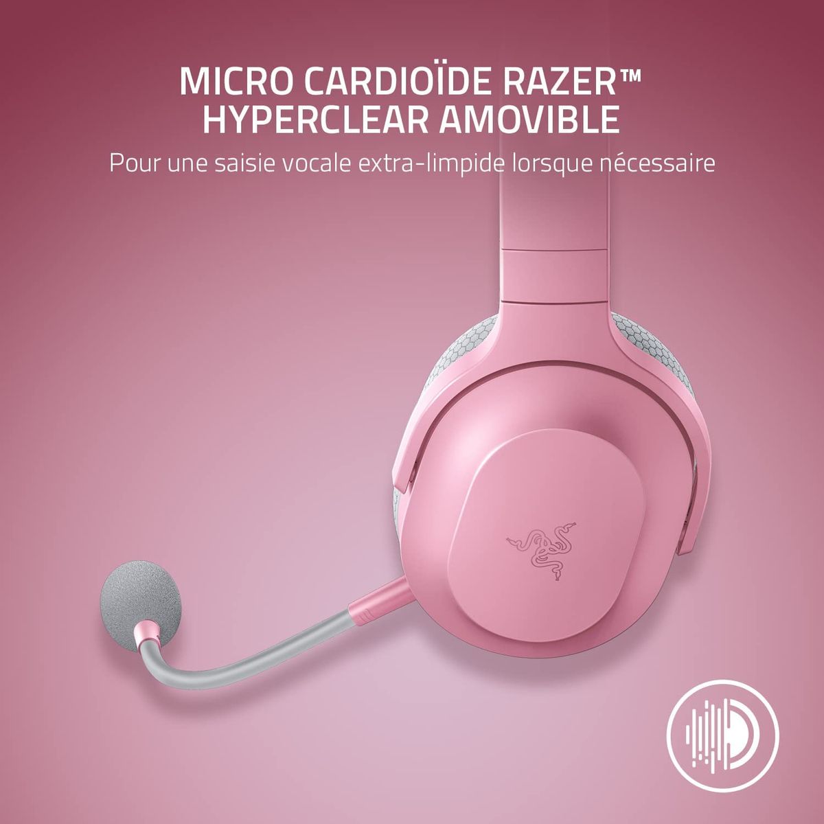 Razer Barracuda X Gaming & Mobile Headset Wireless RF + 3.5mm Virtual 7.1 Surround-Sound Multi-Plattform Quartz