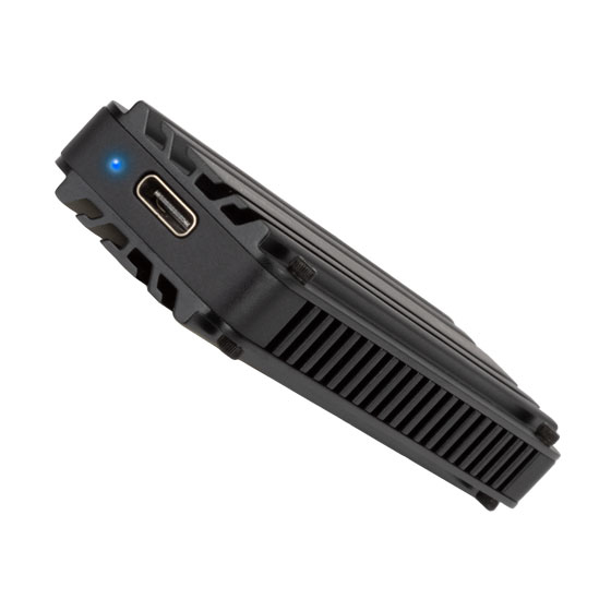SilverStone Technology SST-MS12-20Gbps SuperSpeed + USB 3.2 Typ C zu NVMe M.2 SSD Gehäuse, schwarz