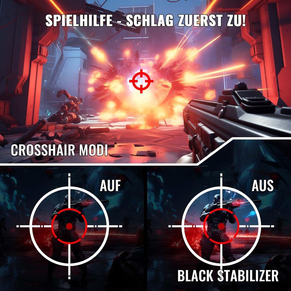 Minifire Gaming Monitor 24 Zoll, 180 Hz, 1ms, AMD FreeSync, Full HD(1920 x 1080), Rahmenlos Bildschirm, Einstellbar, 300Nits, sRGB 110%