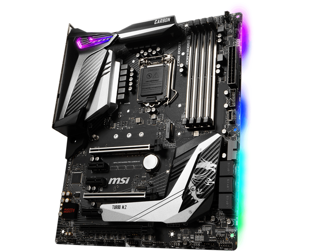 MSI 7B17-012R MPG Z390 Gaming PRO Carbon Motherboard Schwarz