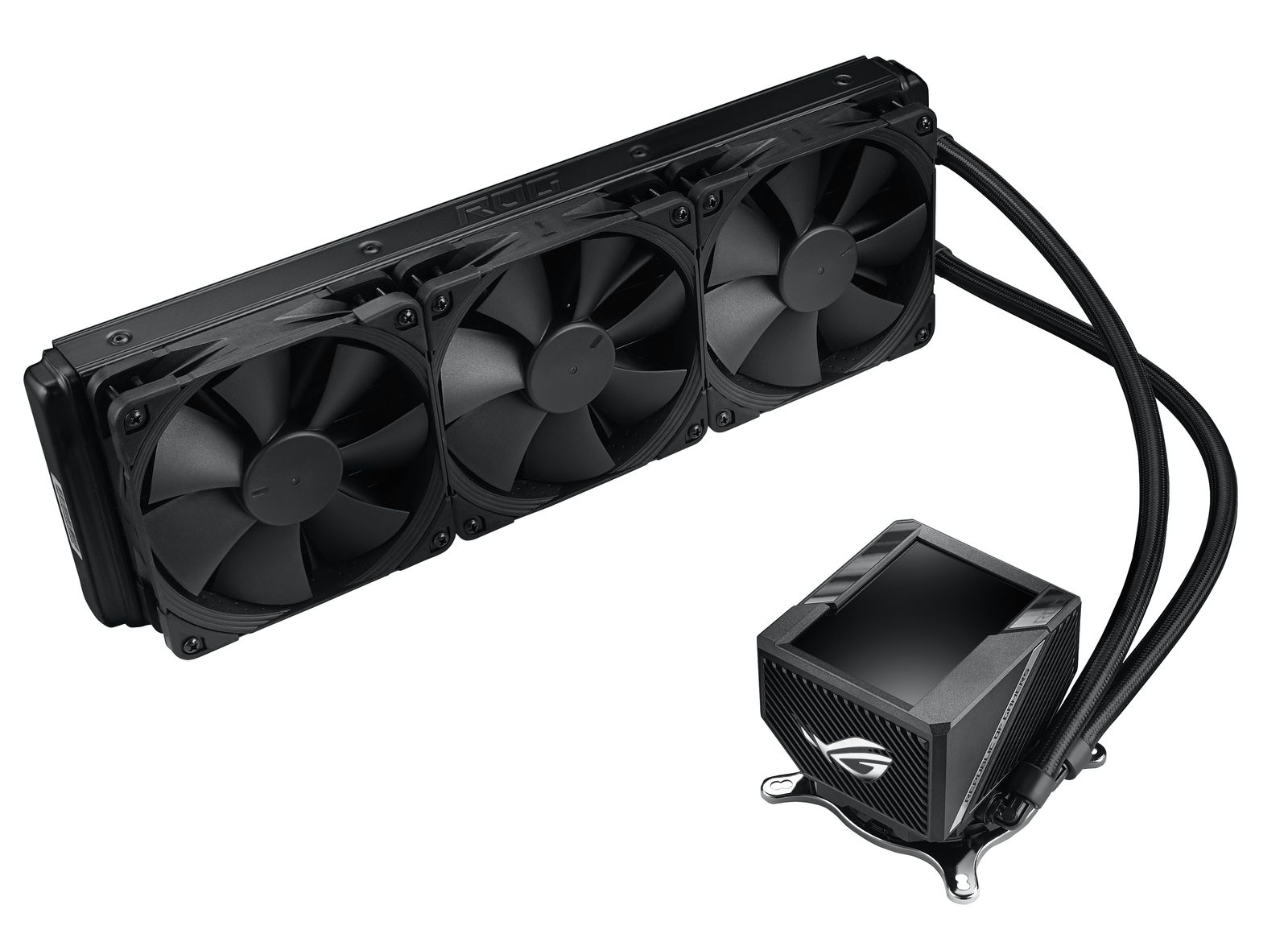 ASUS ROG RYUJIN II 360 All-in-One-Flüssigkeitskühler, 360 mm Radiator, 3x120 mm Lüfter, PWM, RGB-LED, Kupfer-Wasserblock, Schwarz