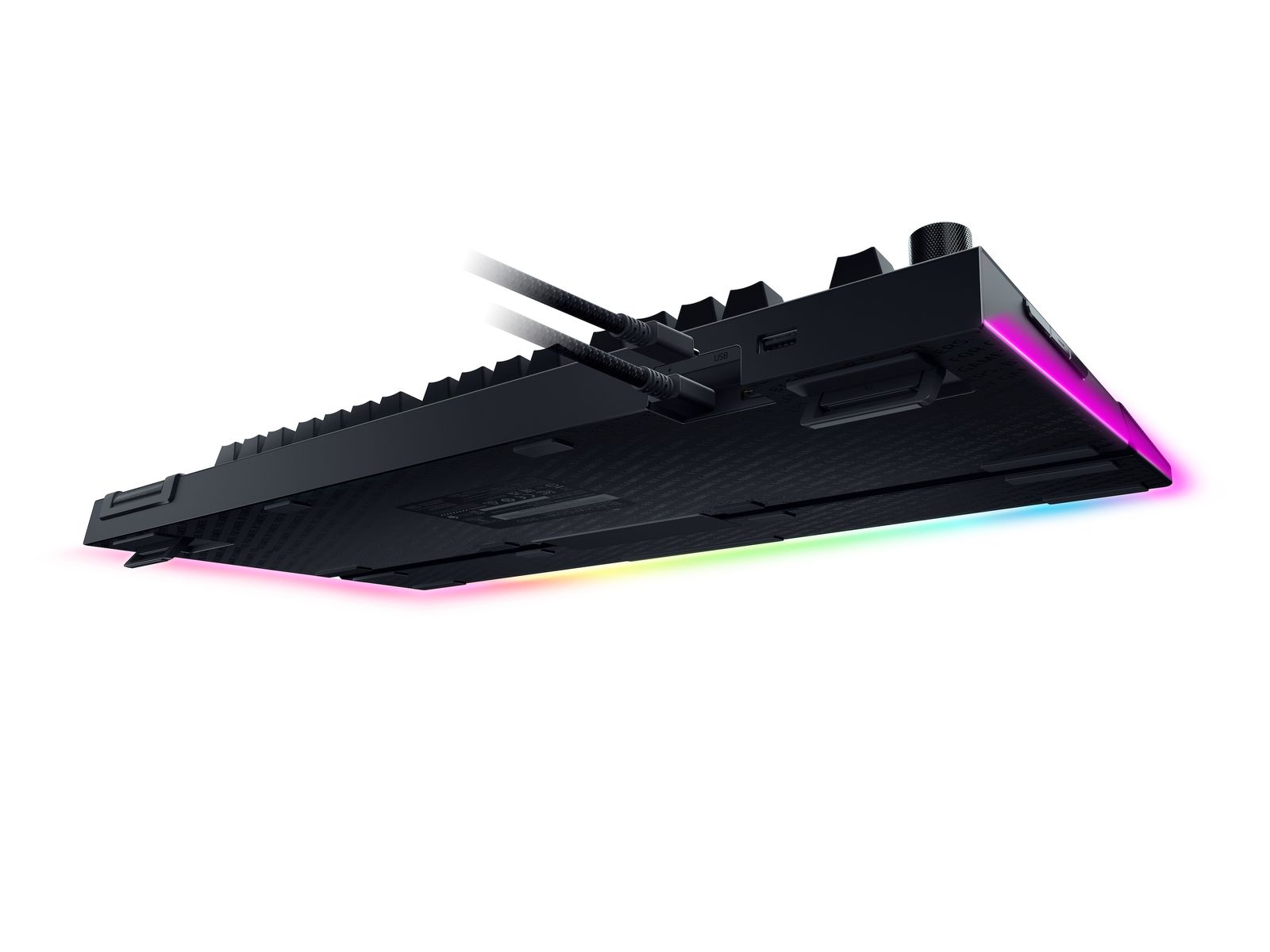 Razer BlackWidow V4 Pro Gaming Keyboard 8 Macro Keys Media Buttons Command Dial Yellow Switches Chroma RGB USA Layout QWERTY ISO