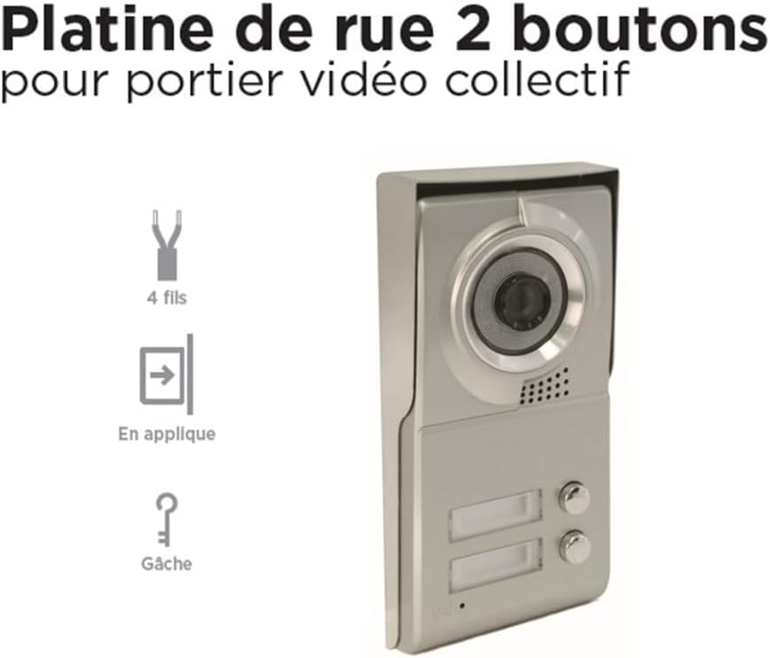 SCS Sentinel PMP0013 Straßenplatte Türsprechanlage, 2 Tasten, Aluminium-Frontplatte, 110° Kamera, Nachtsicht, 4-Draht, für 2 Wohnungen SCS Sentinel PMP0013 Straßenplatte Türsprechanlage, 2 Tasten, Aluminium-Frontplatte, 110° Kamera, Nachtsicht, 4-Draht, für 2 Wohnungen