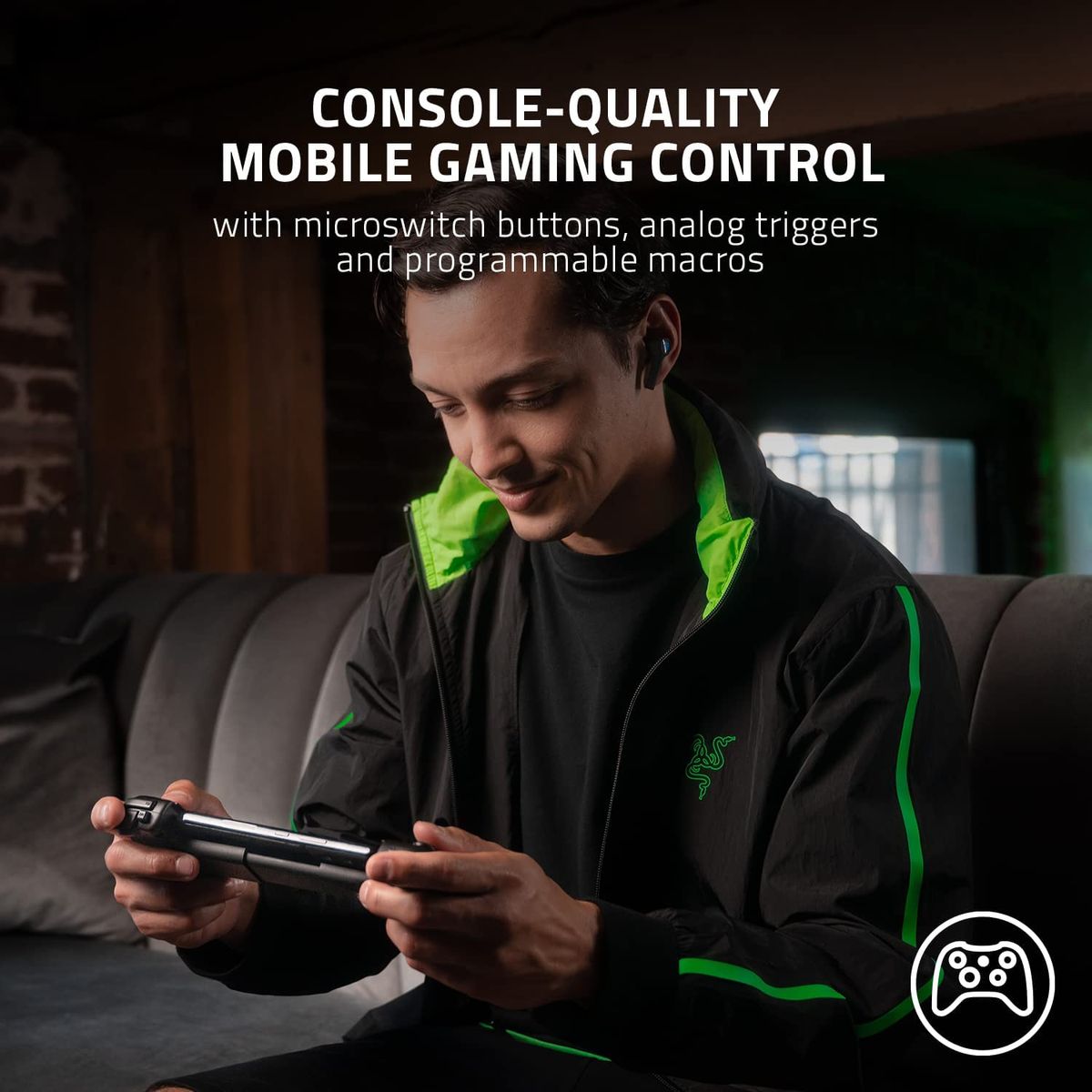 Razer Kishi V2 Mobile Gaming Controller for Android: Console Quality Controls - Universal Fit - Stream PC, Touch Screen Android Games - Customizable Triggers - Ergonomic Design