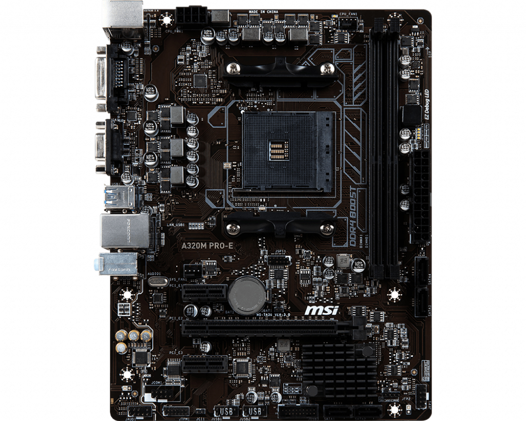 MSI A320M PRO-E Motherboard AMD A320 Socket AM4 micro ATX