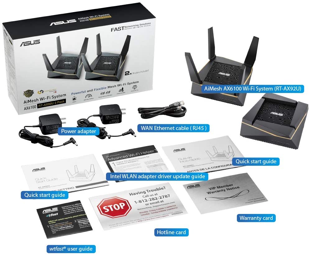 ASUS AiMesh AX6100 WLAN-Router Gigabit Ethernet Tri-Band 2,4 GHz 5 GHz 4G