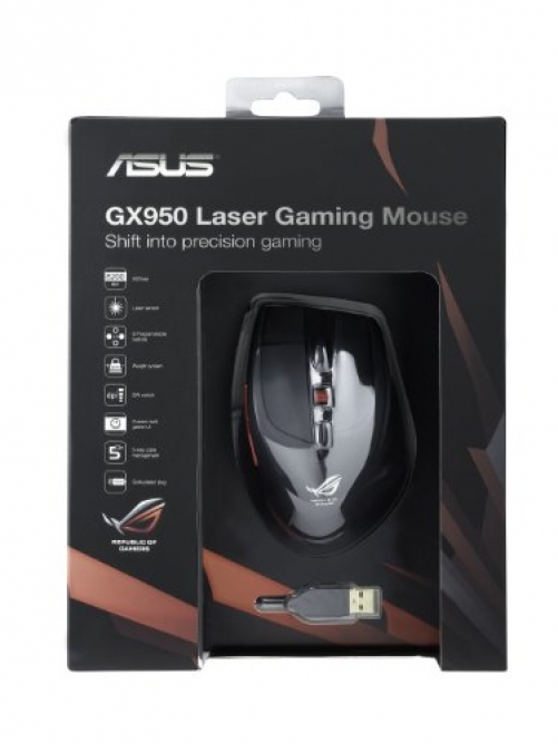 ASUS ROG GX950 Laser 8.200 DPI Wired Gaming 6-Tasten Maus Ergonomisch schwarz