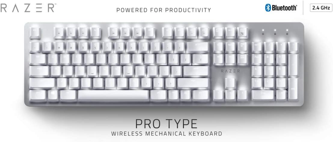 Razer Pro Type Office Keyboard Dual Wireless Orange Switches USA Layout QWERTY ANSI