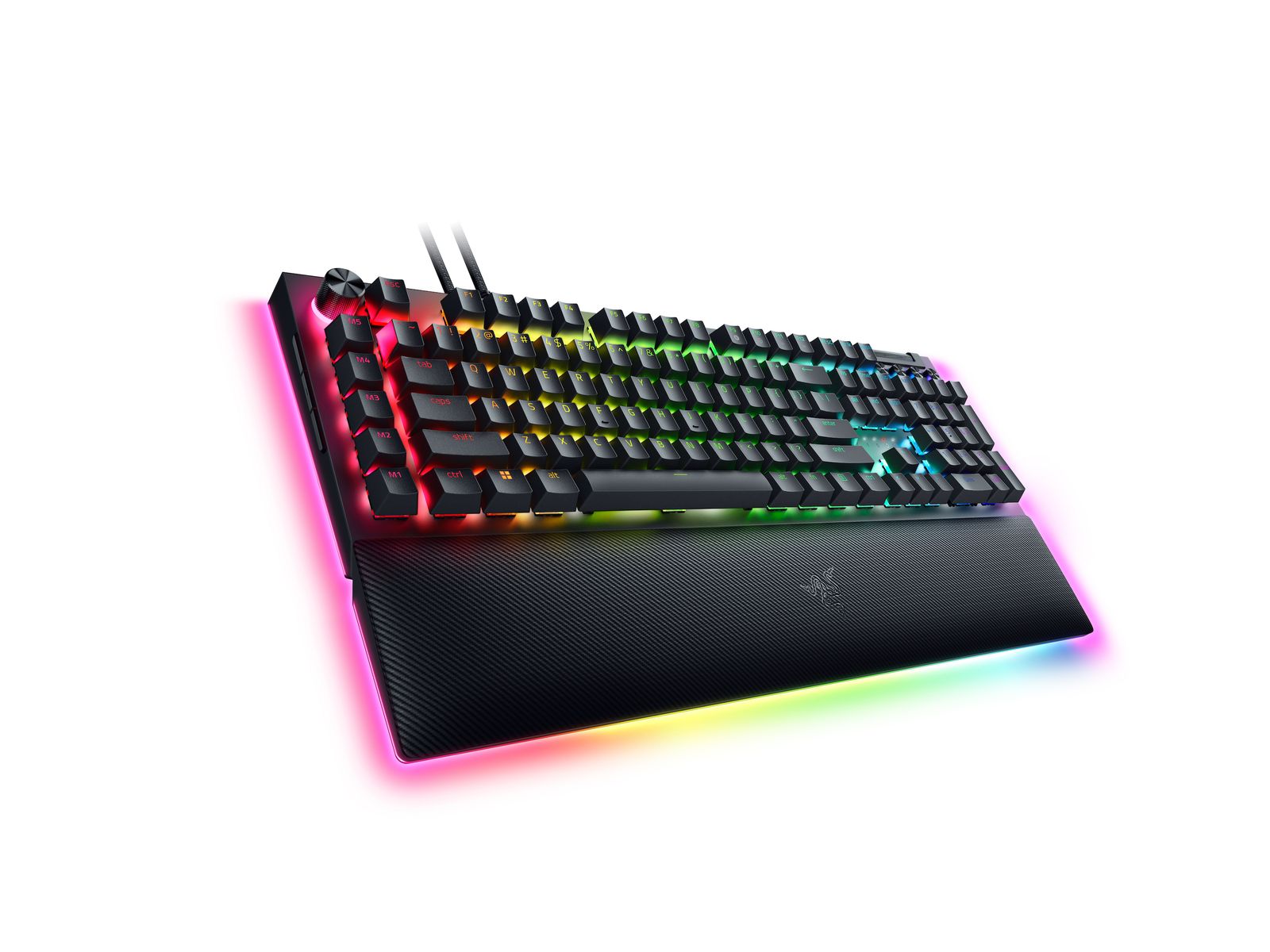 Razer BlackWidow V4 Pro Gaming Keyboard 8 Macro Keys Media Buttons Command Dial Yellow Switches Chroma RGB USA Layout QWERTY ISO