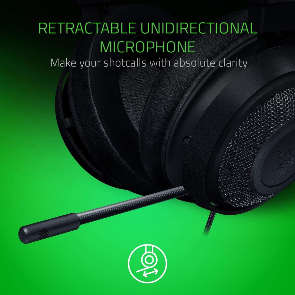 Razer Kraken 2019 Gaming Headset Virtual 7.1 Surround-Sound 3.5mm Multi-Plattform Black U
