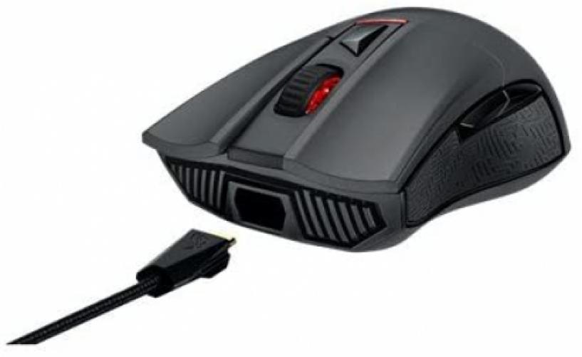 ASUS ROG Gladius Ergonomische Optische 6.400 DPI Gaming Maus schwarz/rot