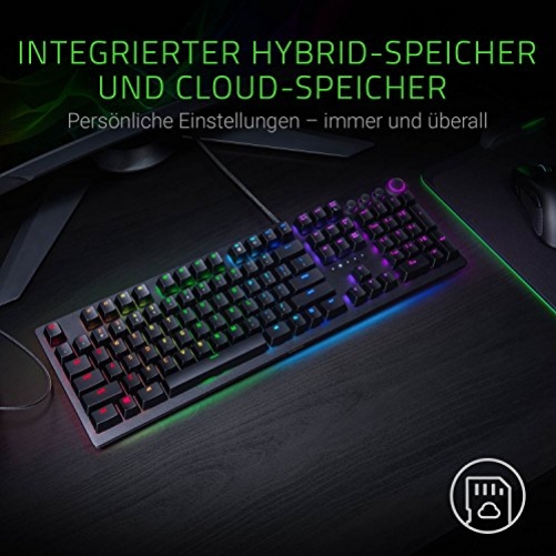 Razer Huntsman Elite Gaming Keyboard Opto-Mechanical Purple Switches DE-Layout