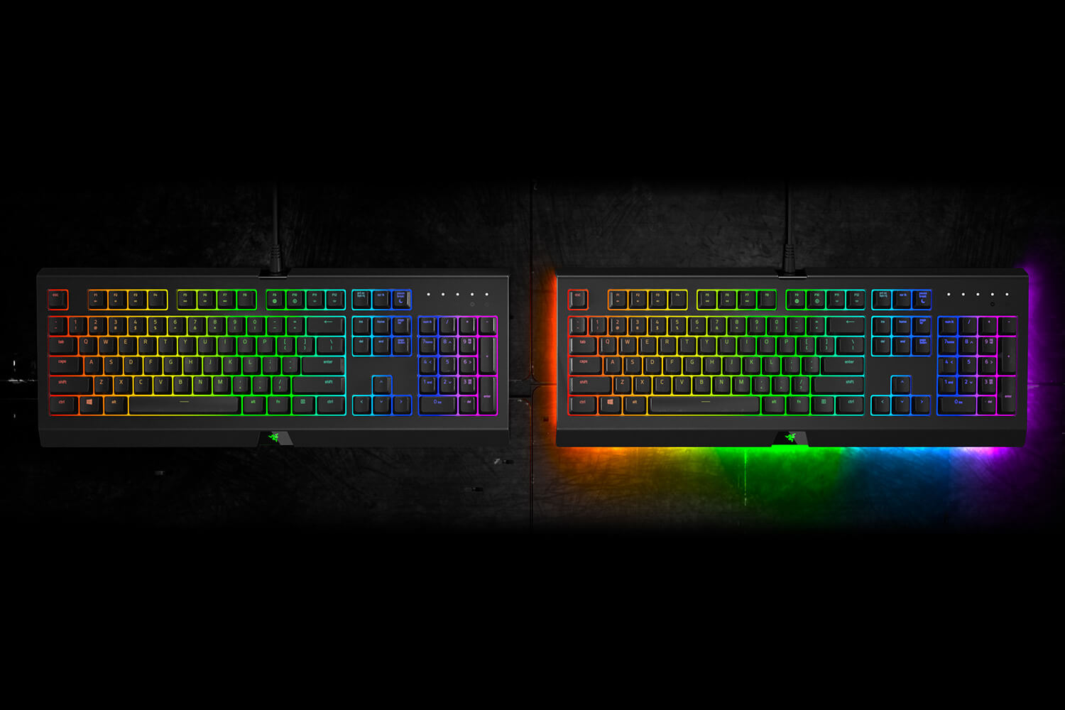 Razer Cynosa Chroma Gaming Keyboard Membrane Switches RGB ESP Layout - QWERTY