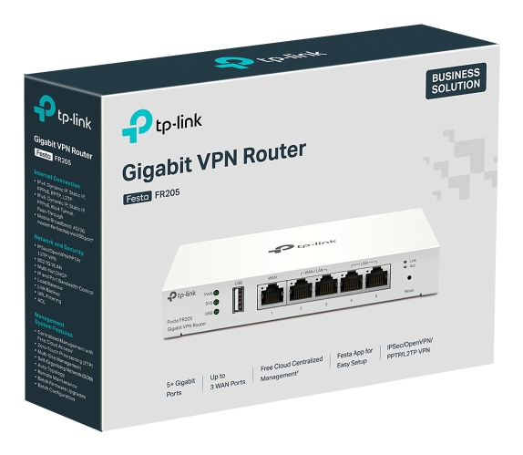 TP-Link Festa FR205 Kabelrouter 10 Gigabit Ethernet, 100 Gigabit Ethernet, Gigabit Ethernet Weiß