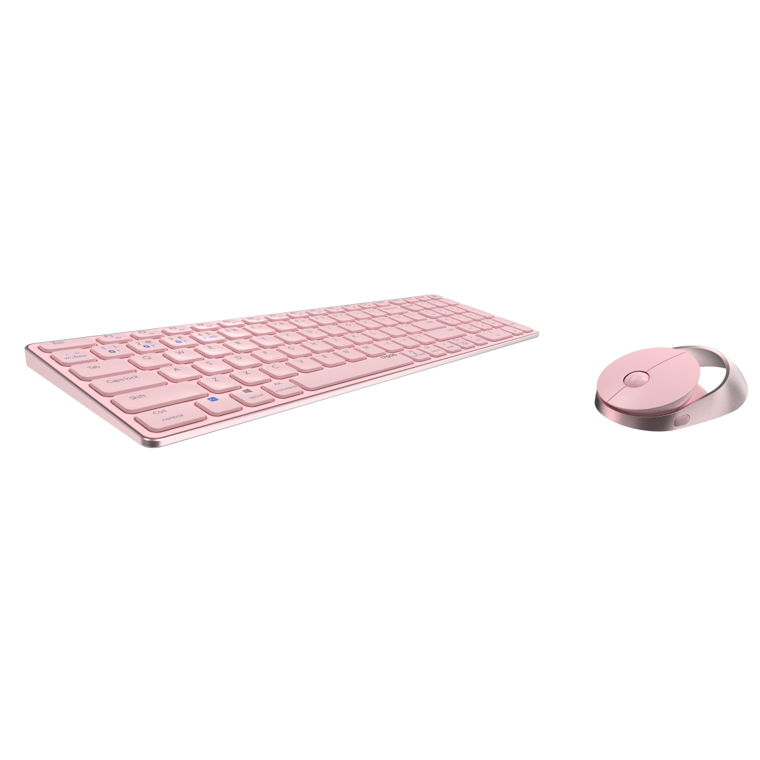 Rapoo 9750M Tastatur Maus enthalten RF Wireless + Bluetooth Pink - (DEU Layout - QWERTZ)